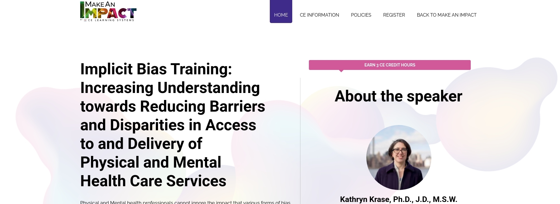 Implicit Bias Training Increasing Understanding towards Reducing